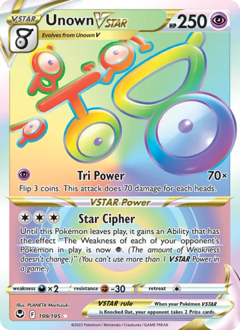 Unown VSTAR [Tri Power | Star Cypher]