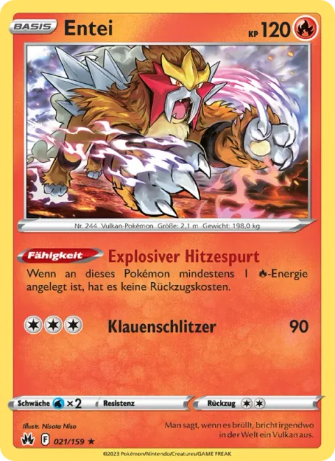 Entei [Explosive Heat Dash | Claw Slash]