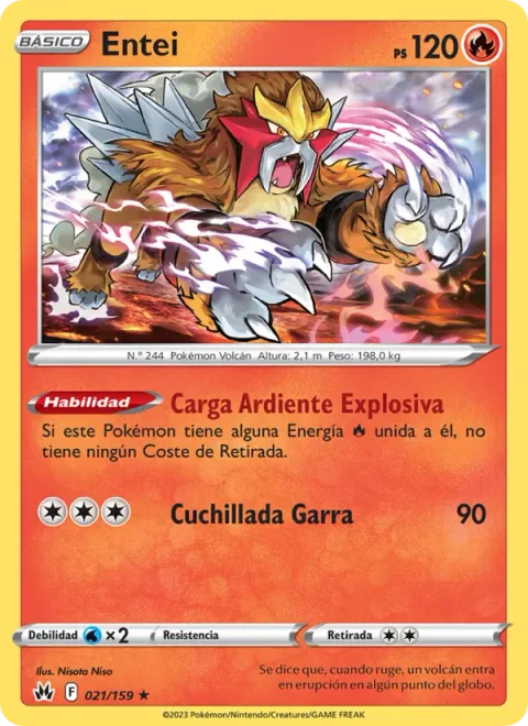 Entei [Explosive Heat Dash | Claw Slash]