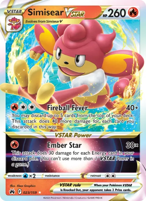 Simisear VSTAR [Fireball Fever | Ember Star]