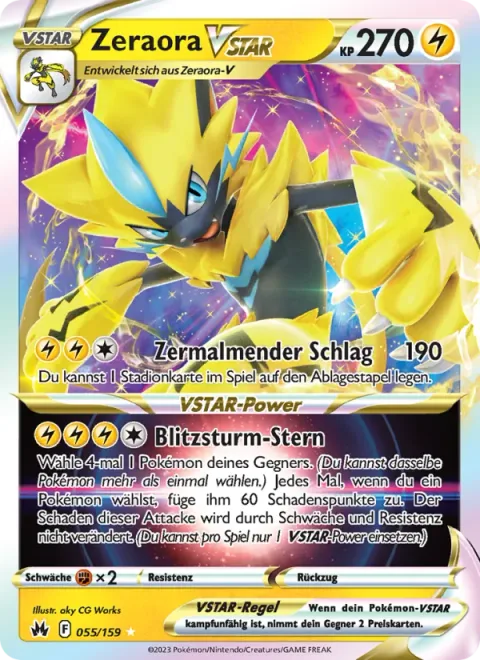 Zeraora VSTAR [Crushing Beat | Lightning Storm Star]