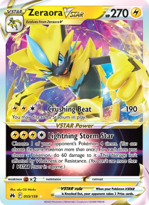 Zeraora VSTAR [Crushing Beat | Lightning Storm Star]