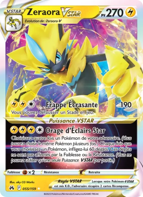 Zeraora VSTAR [Crushing Beat | Lightning Storm Star]