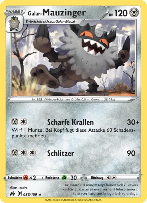 Galarian Perrserker [Sharp Claws | Slash]