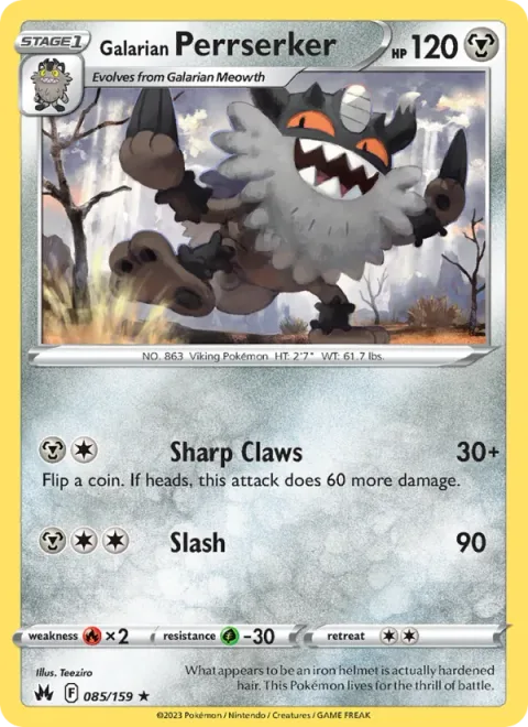 Galarian Perrserker [Sharp Claws | Slash]