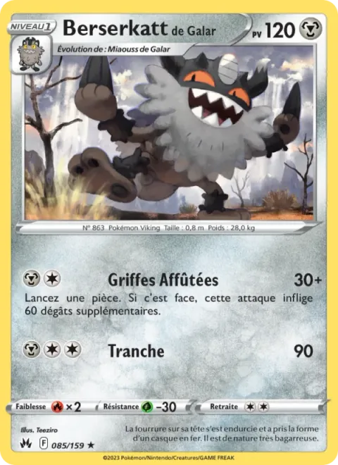 Galarian Perrserker [Sharp Claws | Slash]