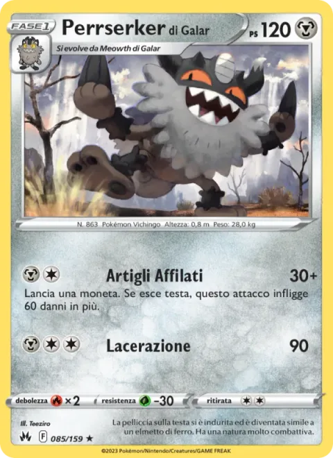 Galarian Perrserker [Sharp Claws | Slash]