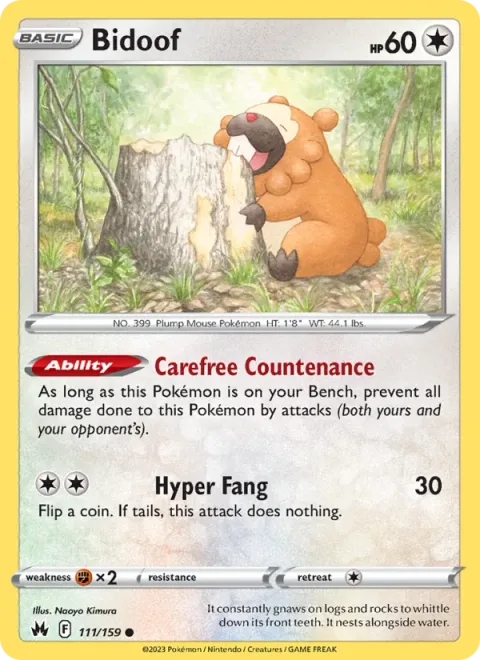 Bidoof [Carefree Countenance | Hyper Fang]