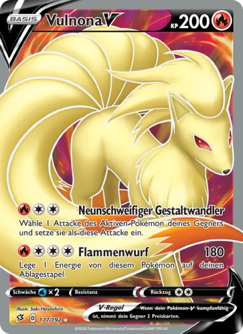 Ninetales V [Nine-Tailed Shapeshifter | Flamethrower]