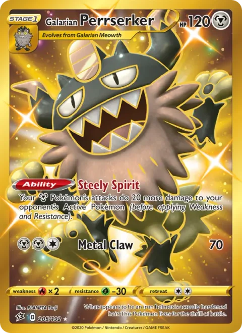 Galarian Perrserker [Steely Spirit | Metal Claw]