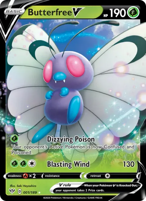 Butterfree V [Dizzying Poison | Blasting Wind]