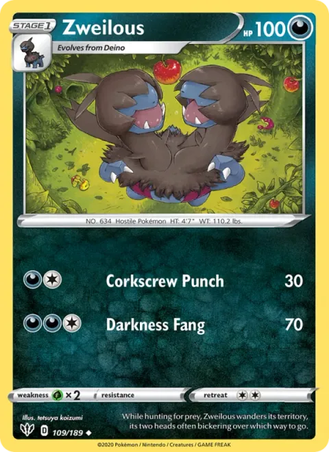 Zweilous [Corkscrew Punch | Darkness Fang]