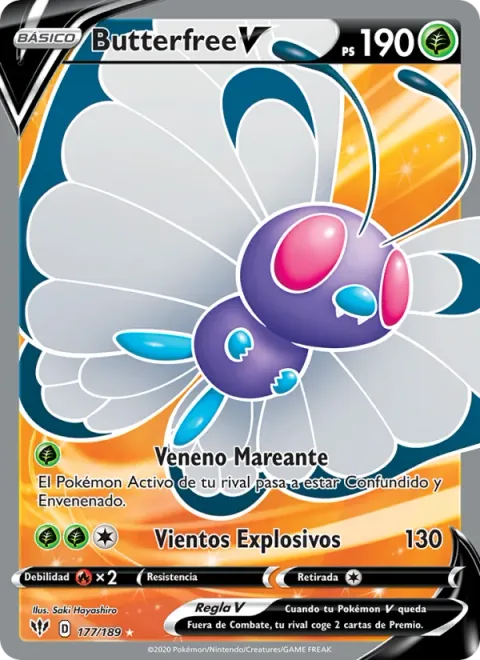 Butterfree V [Dizzying Poison | Blasting Wind]