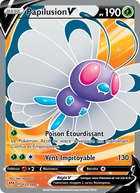 Butterfree V [Dizzying Poison | Blasting Wind]