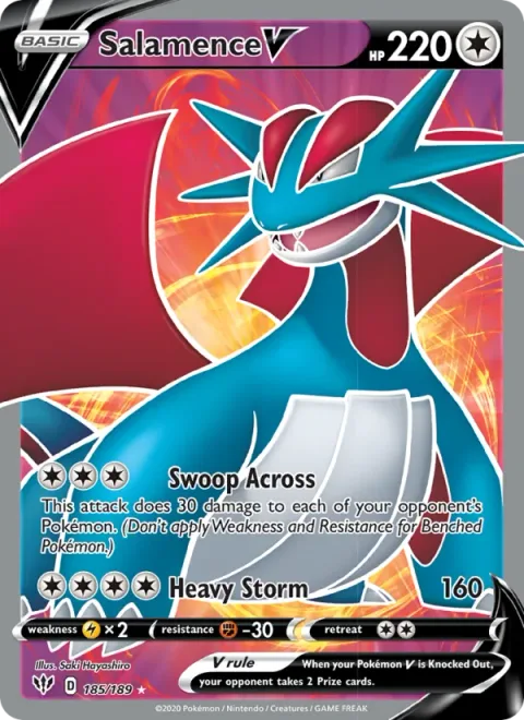Salamence V [Swoop Across | Heavy Storm]