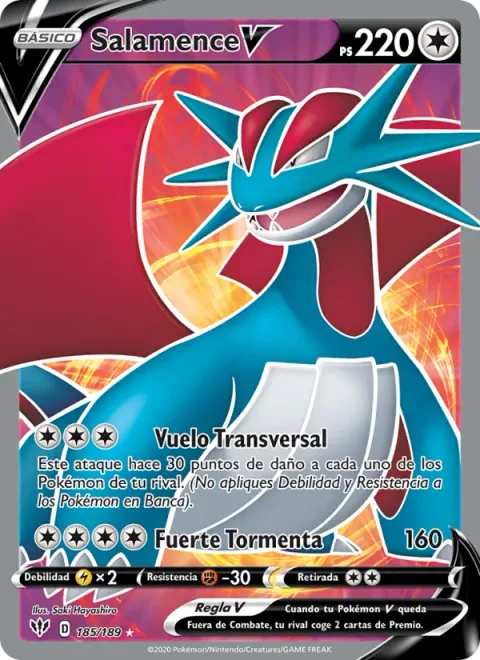 Salamence V [Swoop Across | Heavy Storm]