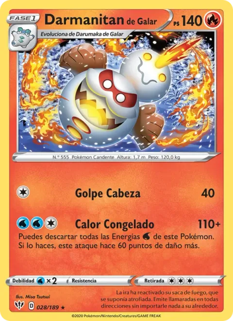 Galarian Darmanitan [Headbutt | Frozen Heat]