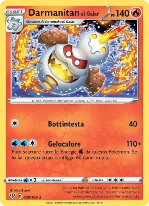 Galarian Darmanitan [Headbutt | Frozen Heat]