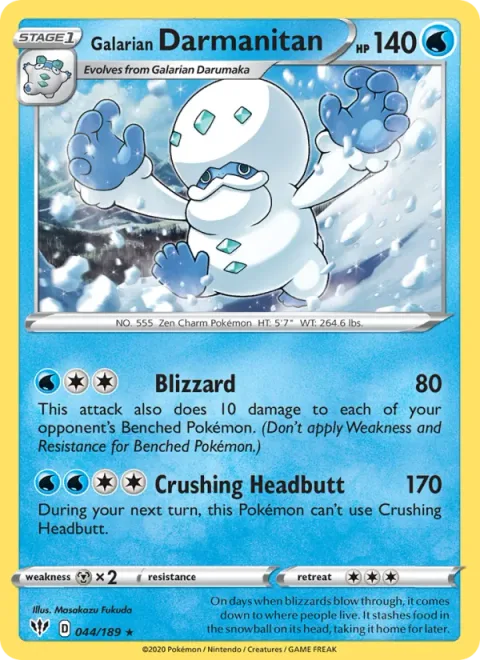 Galarian Darmanitan [Blizzard | Crushing Headbutt]