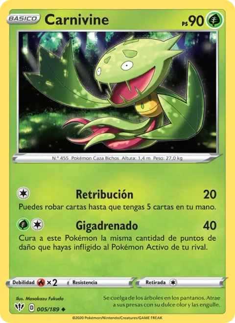 Carnivine [Return | Giga Drain]