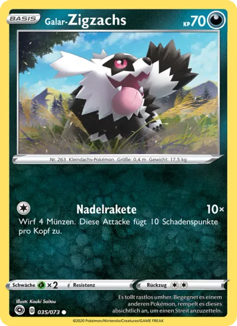 Galarian Zigzagoon [Pin Missile]