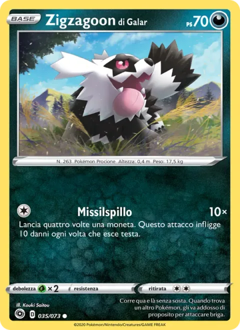 Galarian Zigzagoon [Pin Missile]