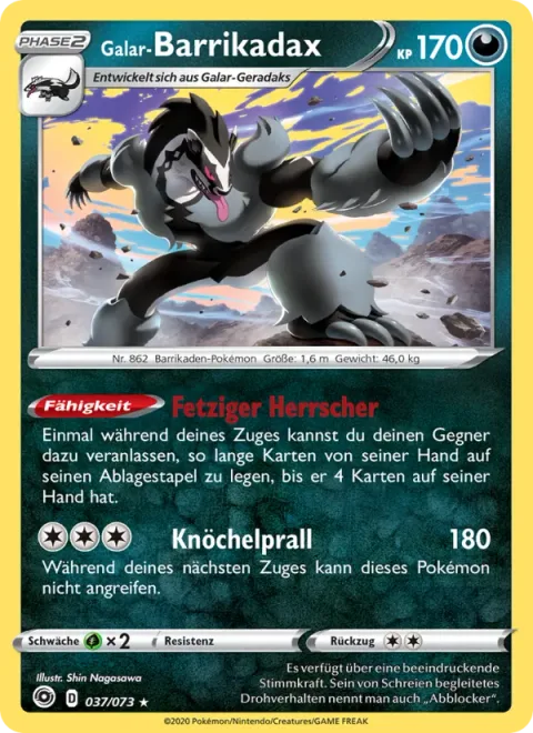 Galarian Obstagoon [Wicked Ruler | Knuckle Impact]