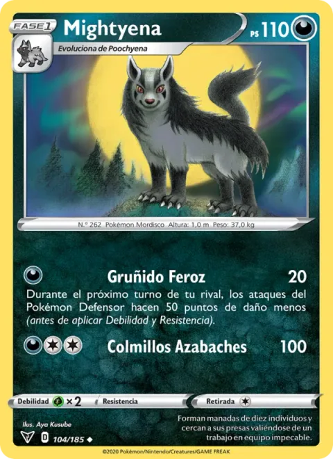 Mightyena [Ferocious Bellow | Pitch-Black Fangs]