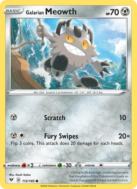 Galarian Meowth [Scratch | Fury Swipes]