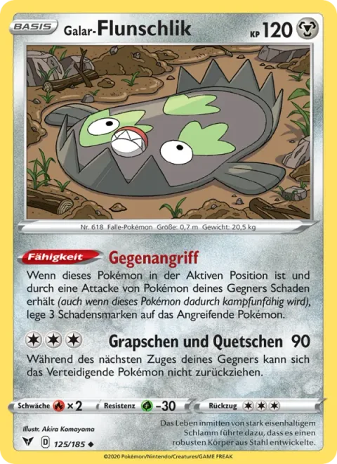 Galarian Stunfisk [Counterattack | Grip and Squeeze]