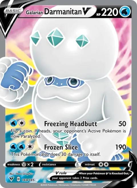 Galarian Darmanitan V [Freezing Headbutt | Frozen Slice]