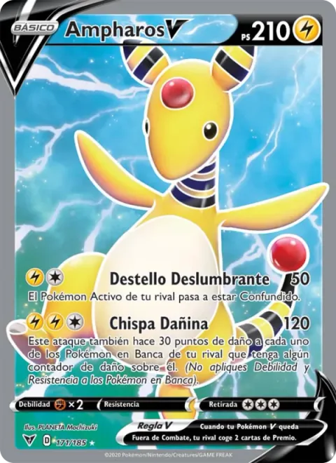 Ampharos V [Dazzle Blast | Damaging Spark]