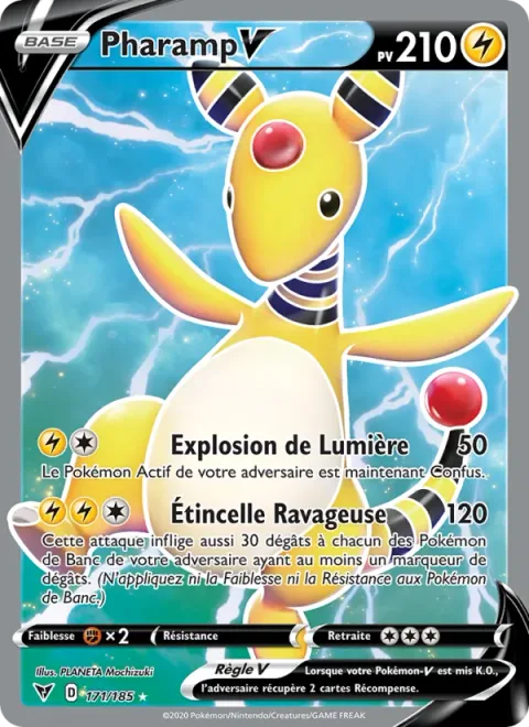 Ampharos V [Dazzle Blast | Damaging Spark]