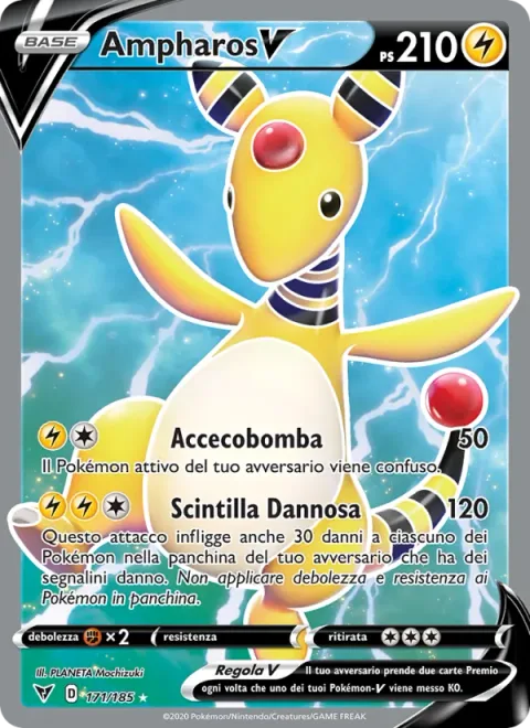 Ampharos V [Dazzle Blast | Damaging Spark]