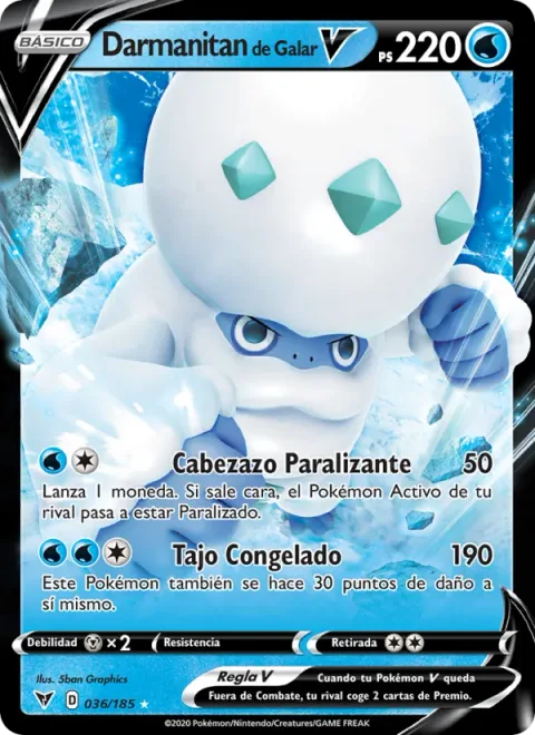 Galarian Darmanitan V [Freezing Headbutt | Frozen Slice]