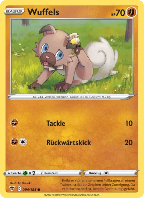 Rockruff [Tackle | Rear Kick]