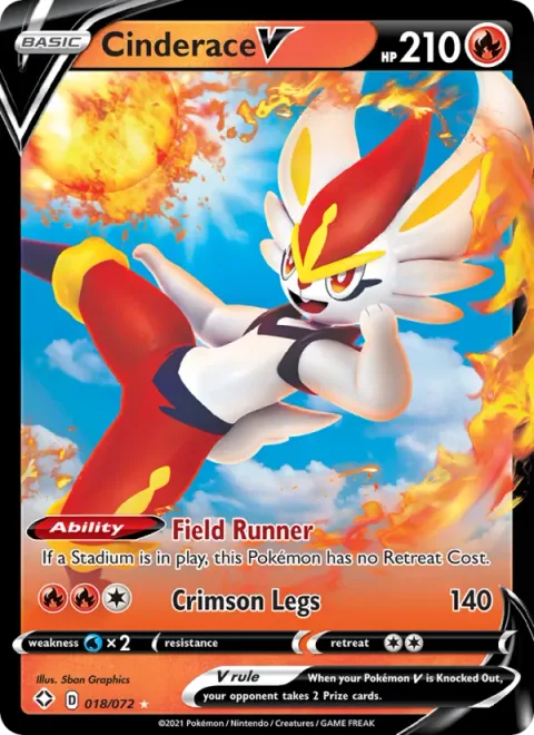 Cinderace V [Field Runner | Crimson Legs]