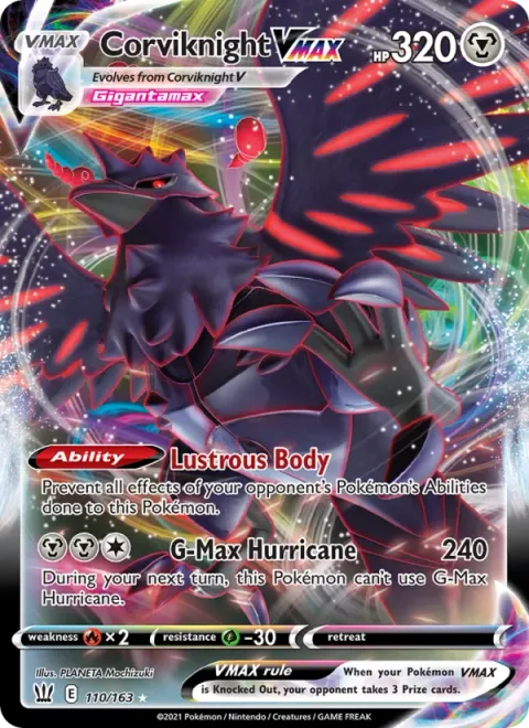 Corviknight VMAX [Lustrous Body | G-Max Hurricane]