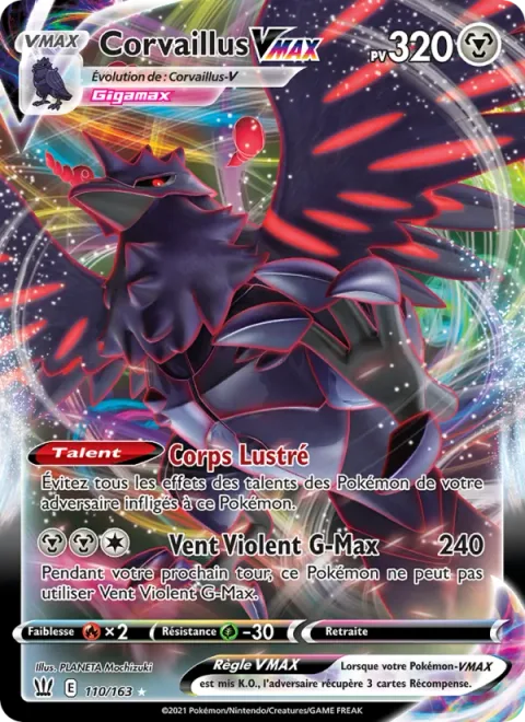 Corviknight VMAX [Lustrous Body | G-Max Hurricane]
