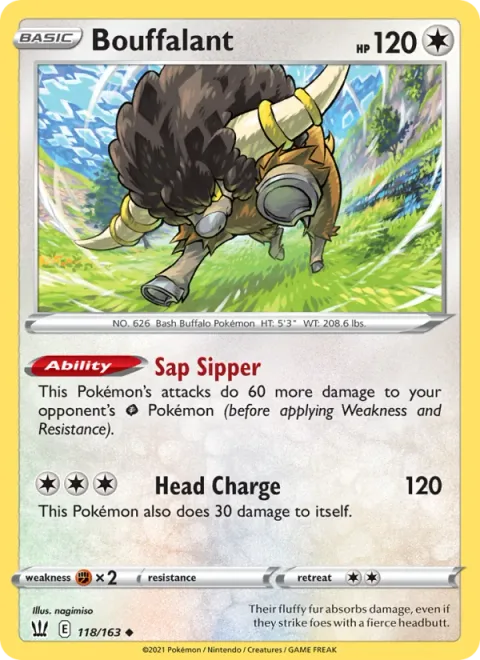 Bouffalant [Sap Sipper | Head Charge]
