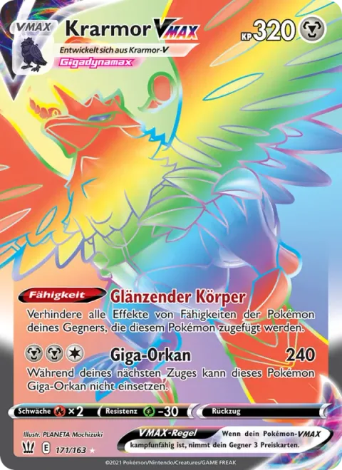 Corviknight VMAX [Lustrous Body | G-Max Hurricane]