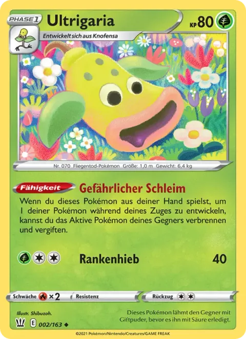 Weepinbell [Dangerous Mucus | Vine Whip]