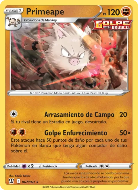 Primeape [Field Crush | Steamin' Mad Strike]