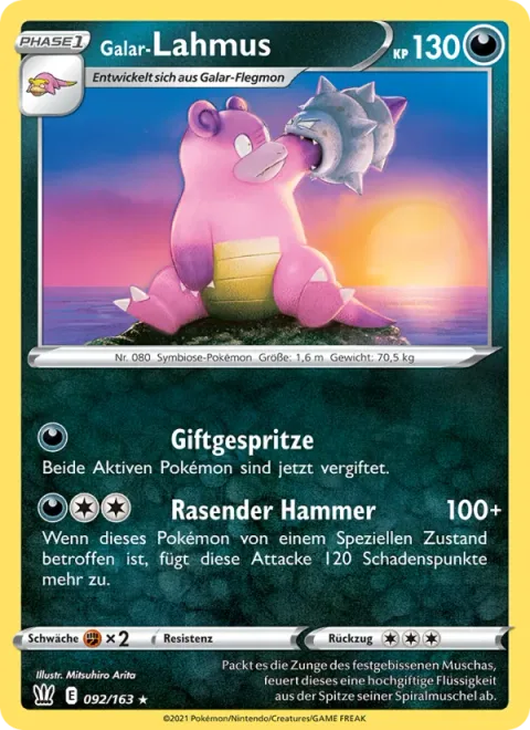 Galarian Slowbro [Splattering Poison | Unhinged Hammer]
