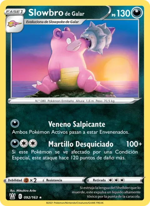 Galarian Slowbro [Splattering Poison | Unhinged Hammer]