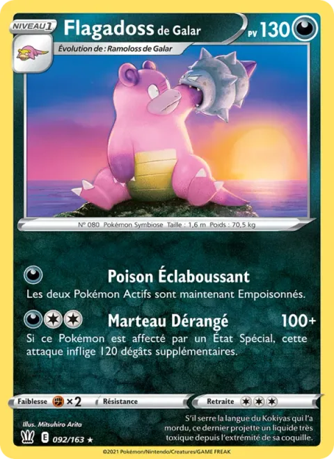 Galarian Slowbro [Splattering Poison | Unhinged Hammer]