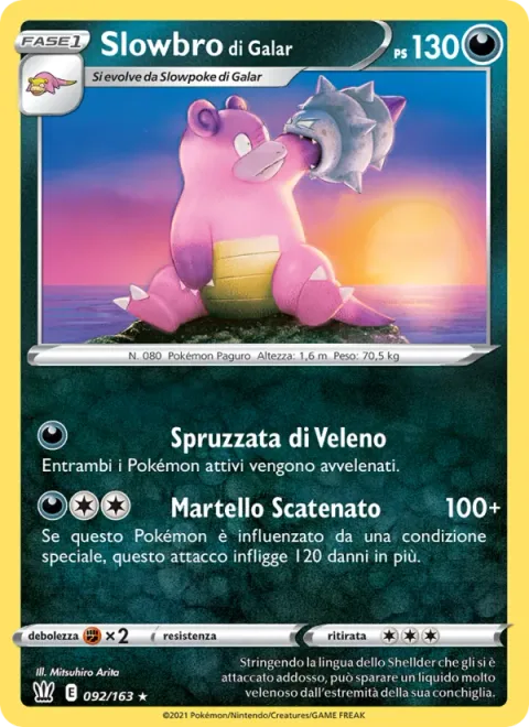 Galarian Slowbro [Splattering Poison | Unhinged Hammer]
