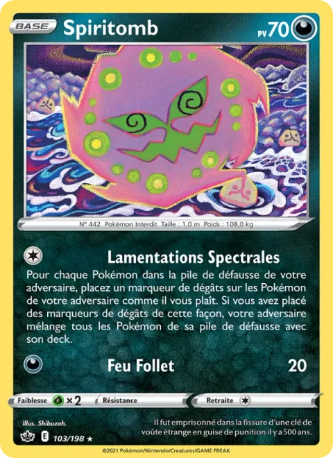 Spiritomb [Ghostly Cries | Will-O-Wisp]