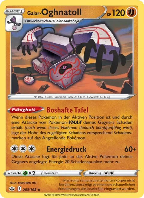 Galarian Runerigus [Spiteful Slate | Energy Press]