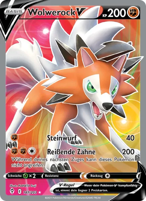 Lycanroc V [Rock Throw | Crashing Fangs]